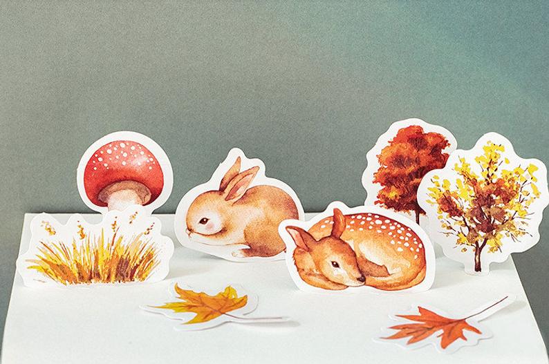 Forest Creatures Box Sticker Set