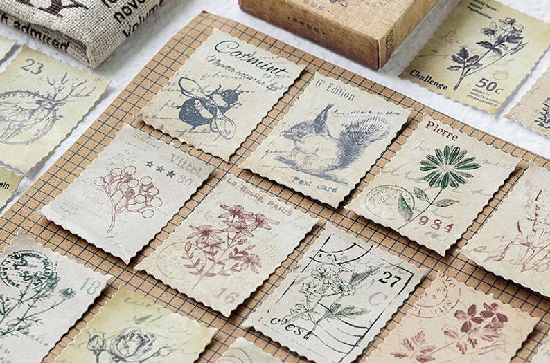 Forest Stamps Box Sticker Set