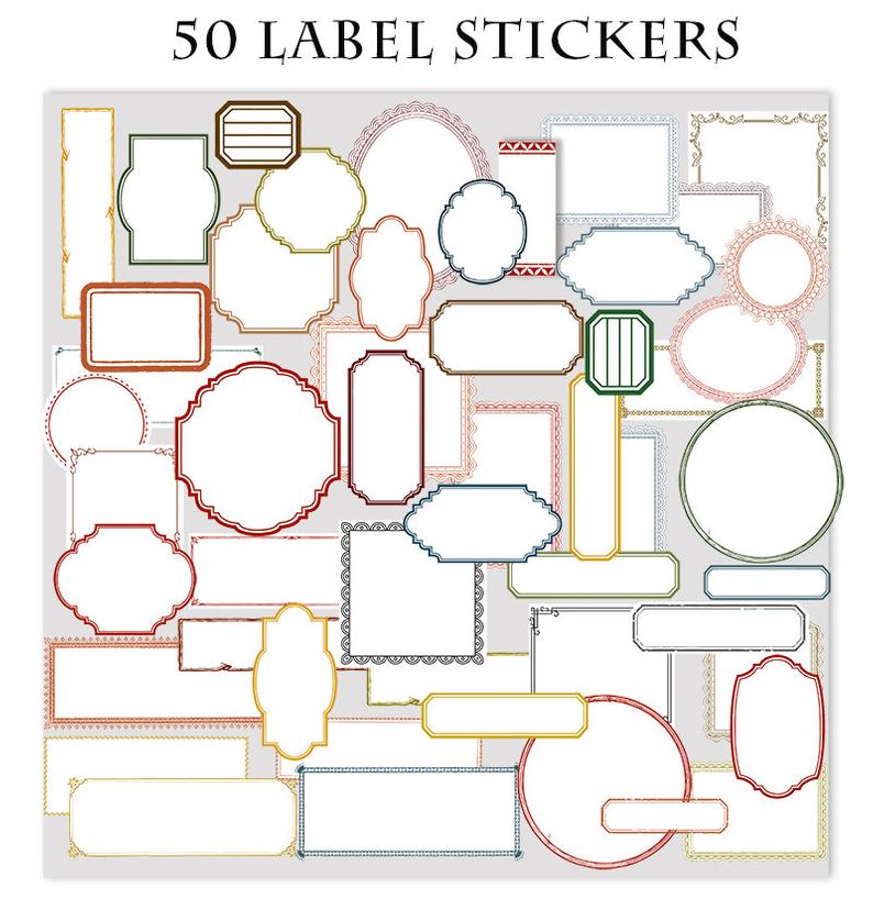 Vintage Labels Stickers Pack
