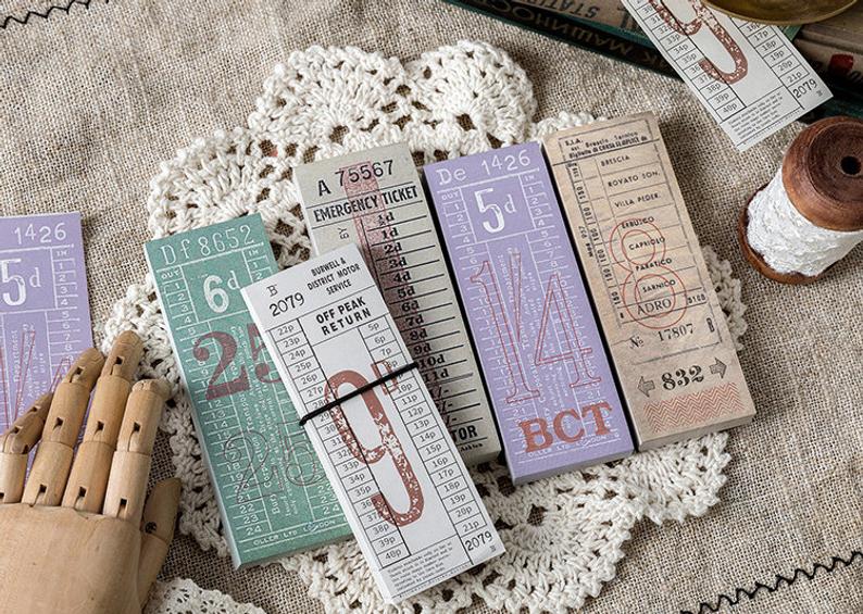 Vintage Tickets Paper Pad A