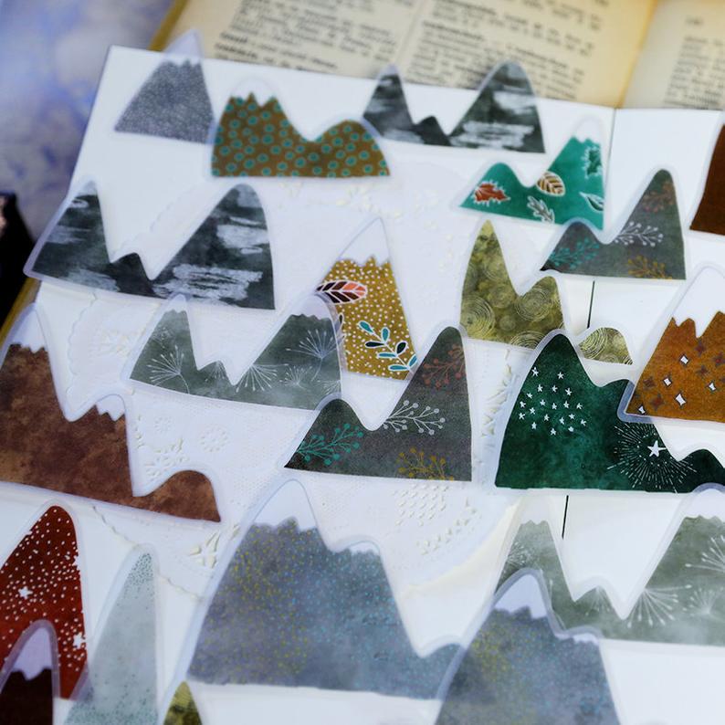Translucent Mountain Stickers Pack