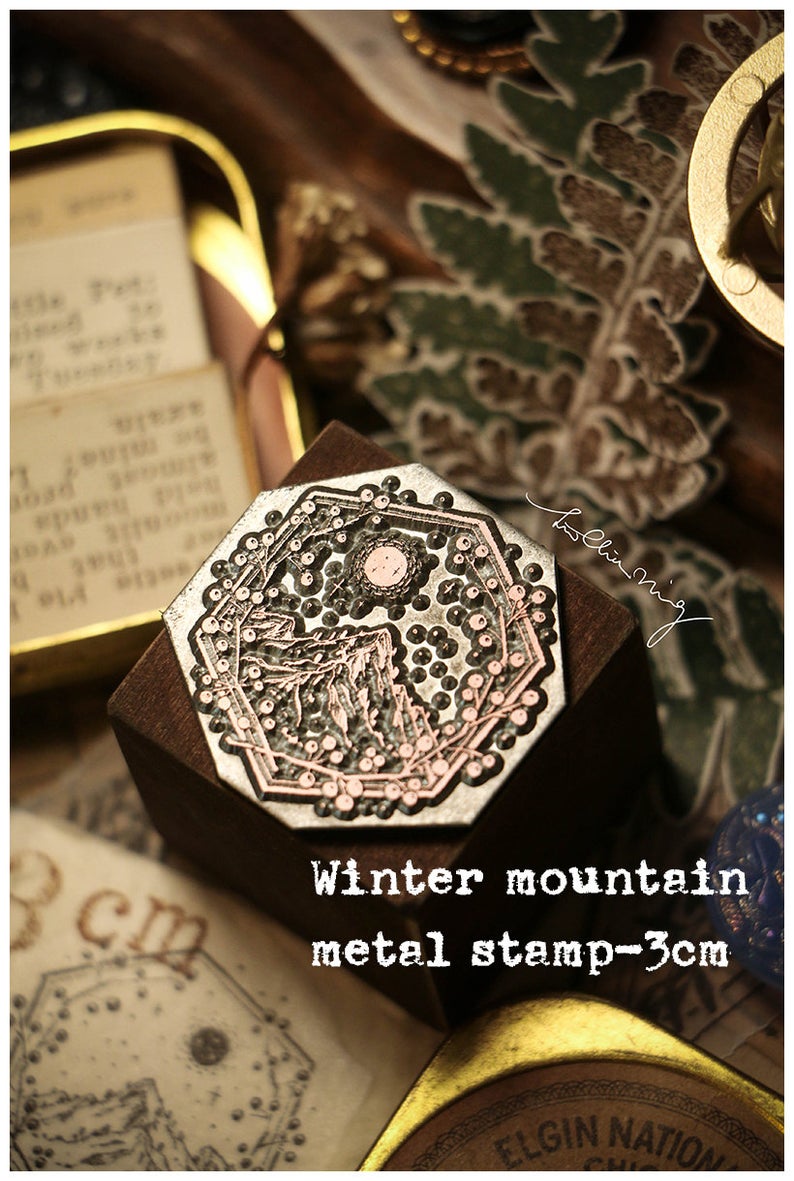 LCN Design Studio: Aurora & Winter Mountain Metal Stamp