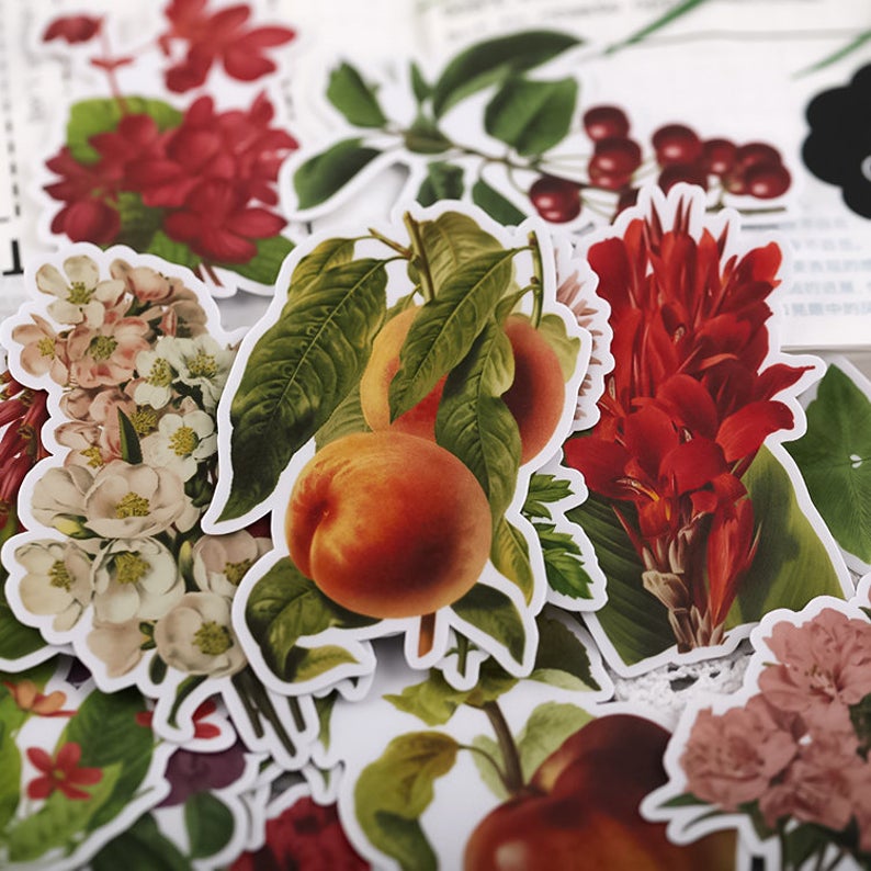 Vinyl Flowers Stickers Pack B