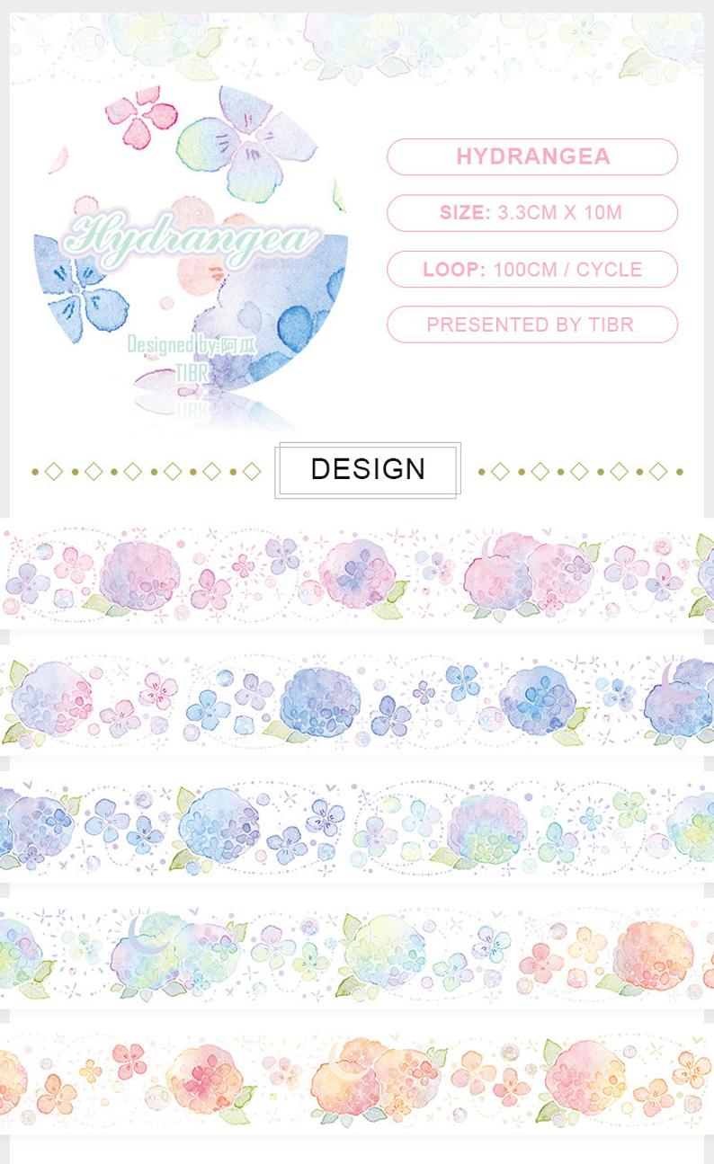 Hydrangea Washi Tape