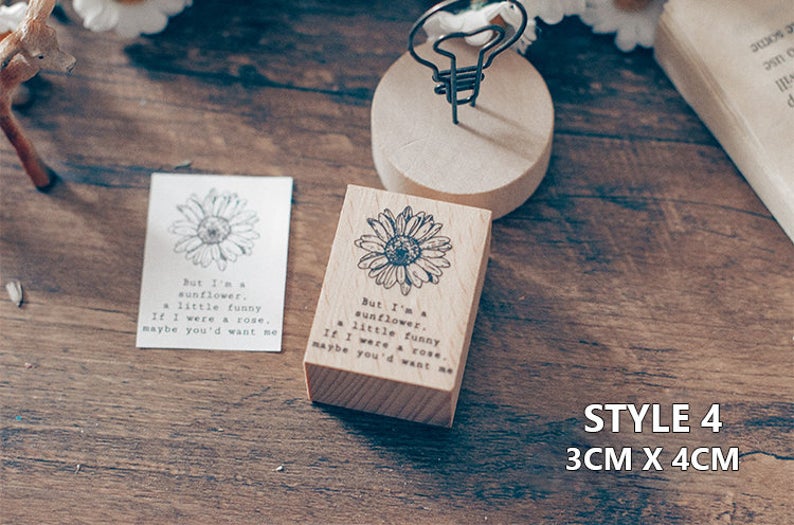 Sunflower Wooden Stamps