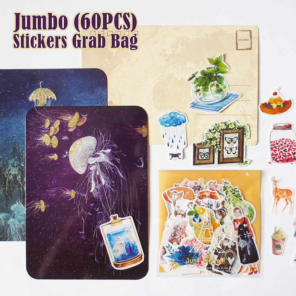 Jumbo 60PCS Stickers Grab Bag