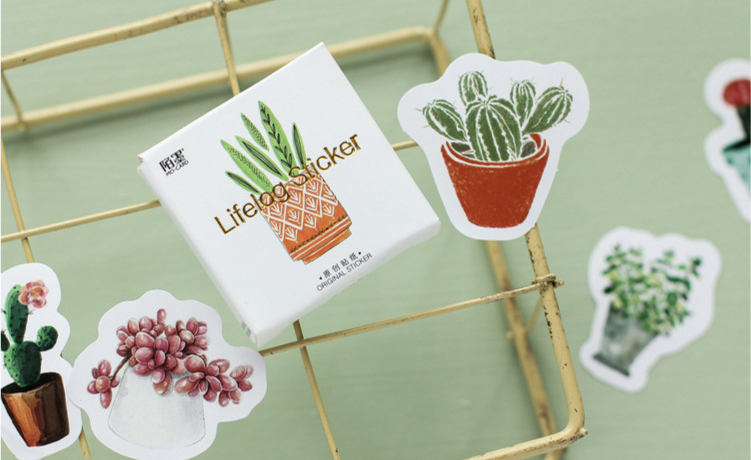 Plants Box Stickers Set