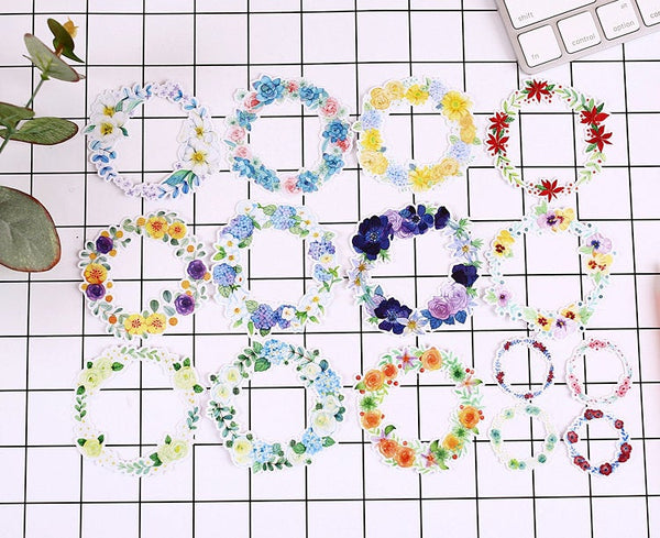 Floral Wreaths Stickers Pack