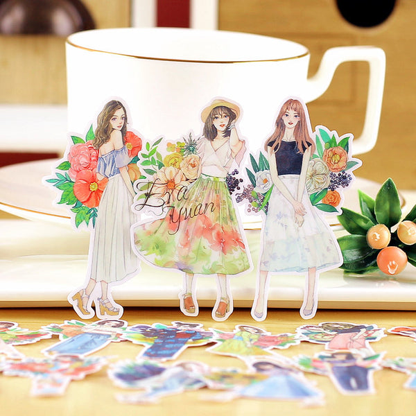 Girls Illustration Sticker Pack A