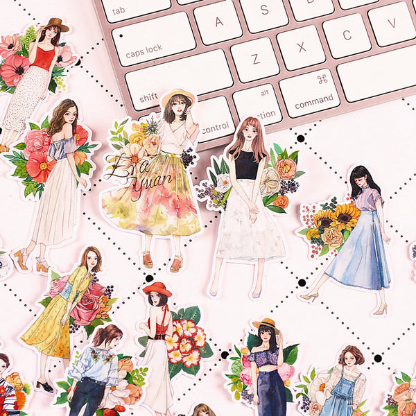 Girls Illustration Sticker Pack A