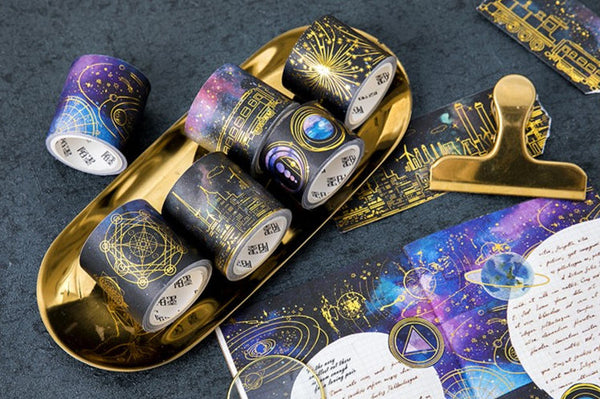 Galaxy Themed Goil Foil Washi Tape