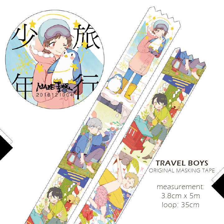Travel Boys Washi Tape