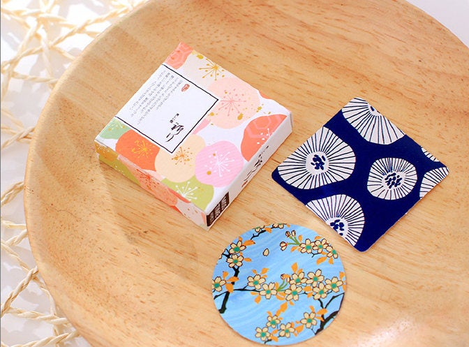 Japanese Pattern Box Stickers