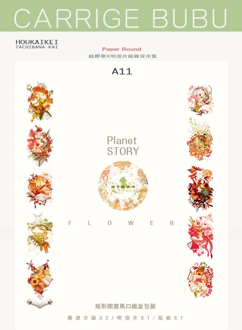 Tachibanakai Washi Tape: Planet Concerto & Planet Story