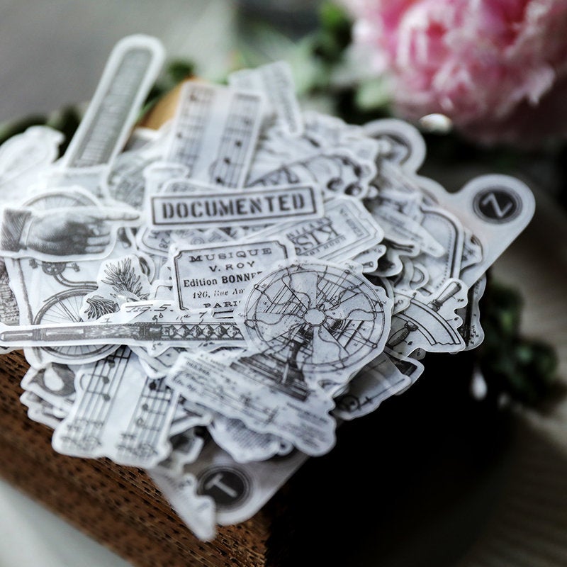 Cheeserabbit Studio: Industrial Drawing Translucent Stickers Pack