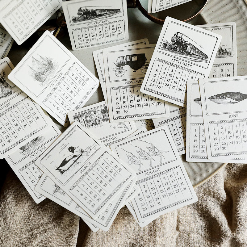 Blank Calendar Cards