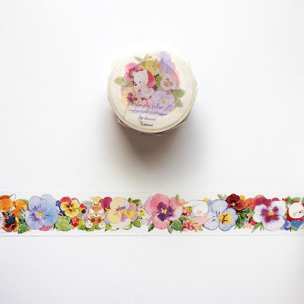 Viola Tricolor Flower Washi Tape