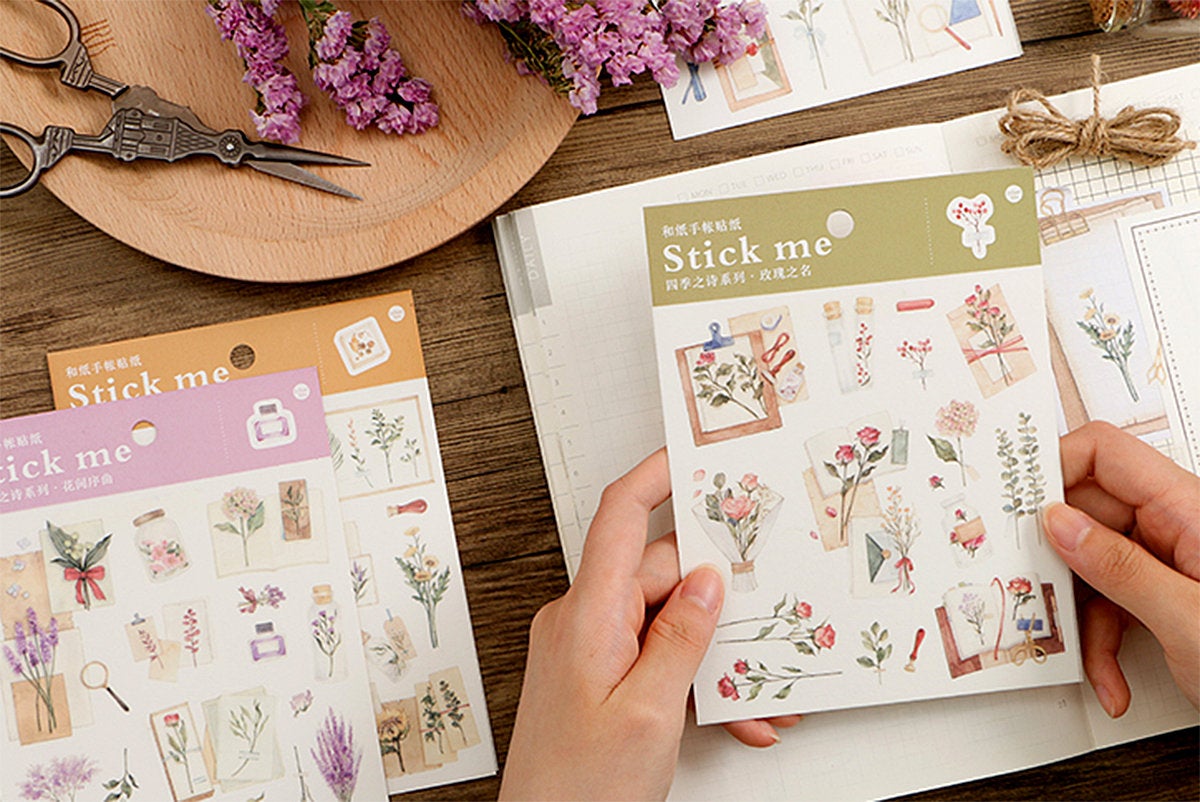 Flower Journal Sticker Sheet
