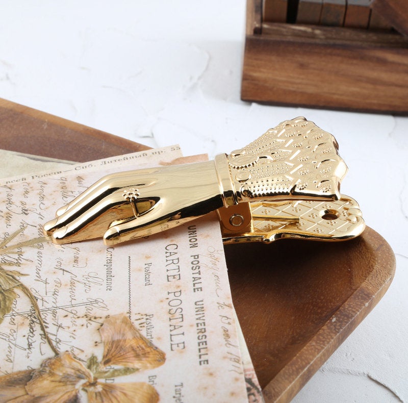 Vintage Brass Clip Journal Stationery Clip
