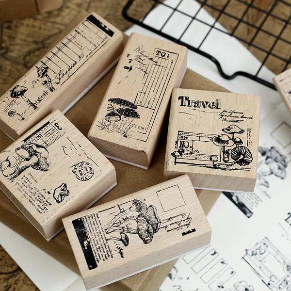 Mushroom Wooden Stamps