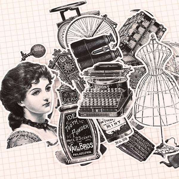 Vintage Objects Stickers Pack C