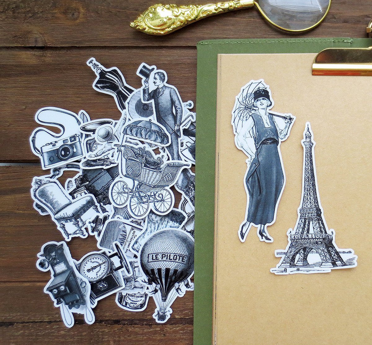 Vintage Objects Stickers Pack B