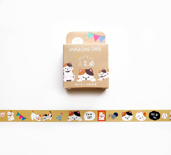Maneki Neko Cat Washi Tape