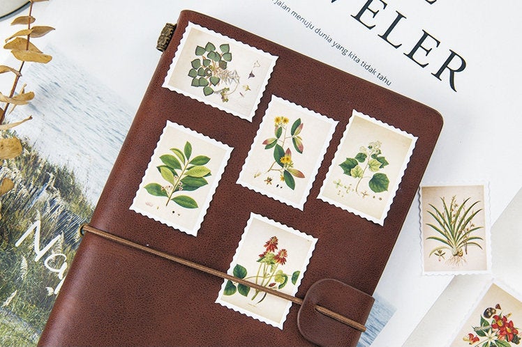 Botanical Stamps Box Sticker Set