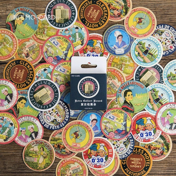 Vintage Ads Box Sticker Set