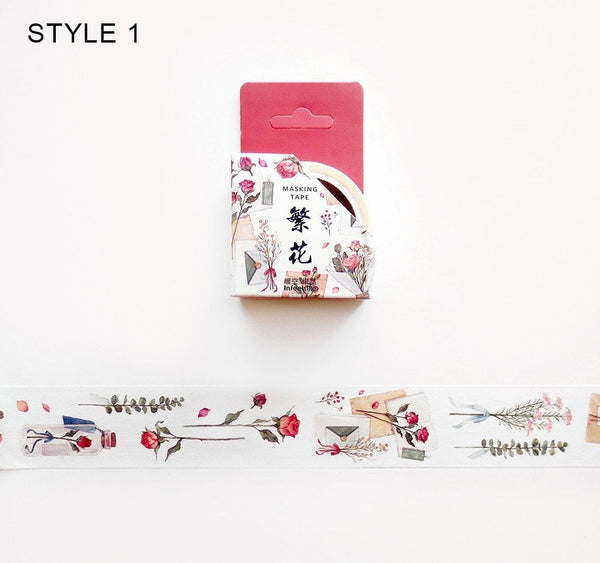 Flower Letters Washi Tape