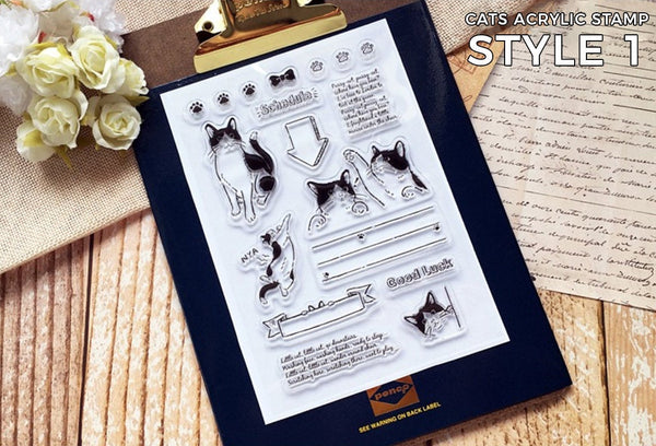 Frolicking Cats Acrylic Stamp Set 1 & 2