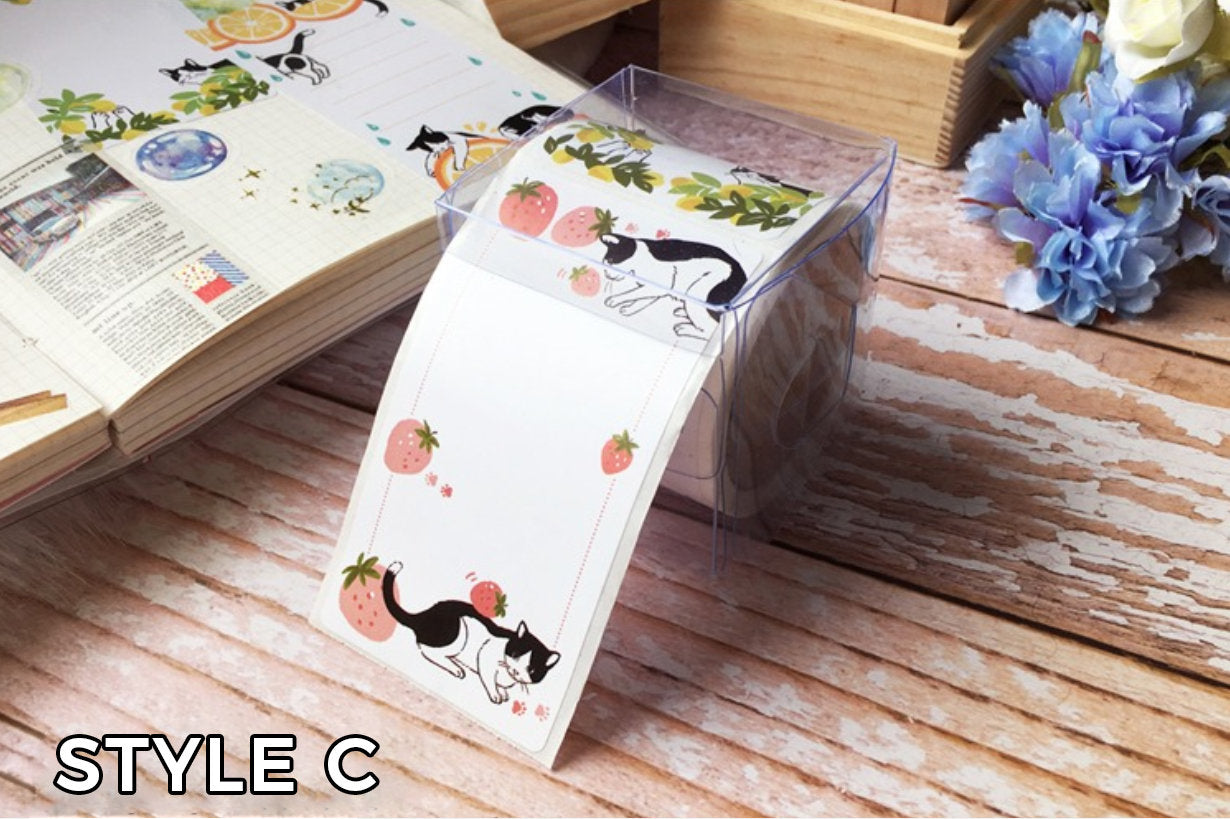 Frolicking Cats Sticker Label Roll