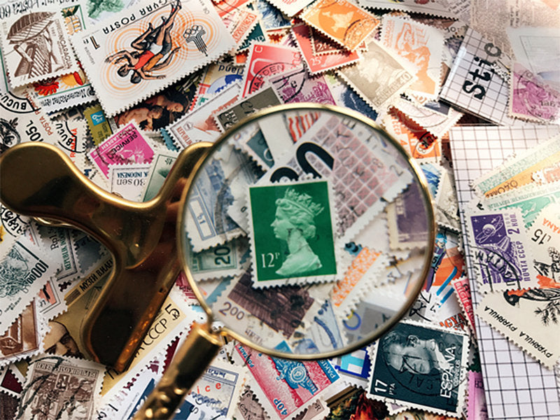 Vintage Postage Mail Stamps