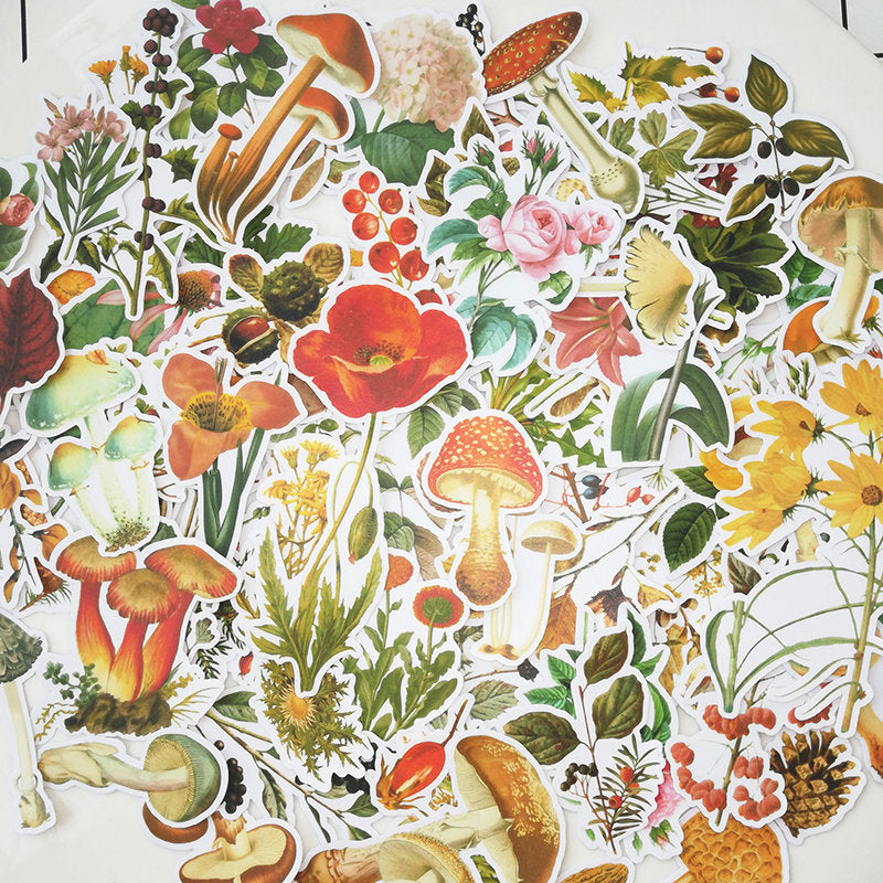 Vintage Flowers Stickers Pack A