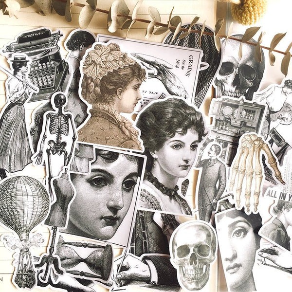 Vintage Illustrations Stickers Pack