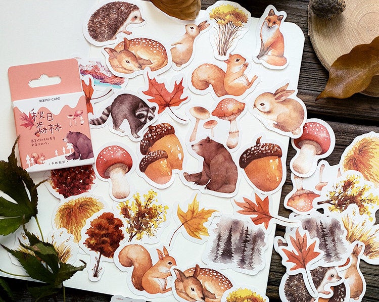 Forest Creatures Box Sticker Set