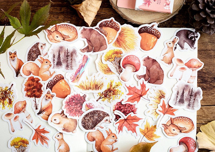 Forest Creatures Box Sticker Set