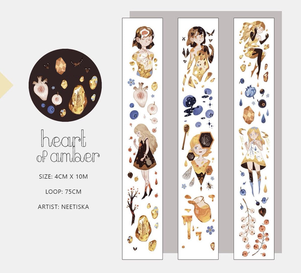 Neetiska Washi Tape: Heart of Amber