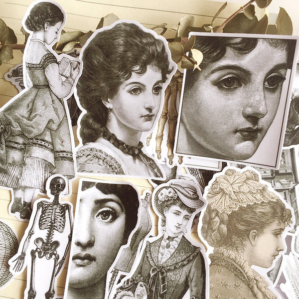 Vintage Illustrations Stickers Pack