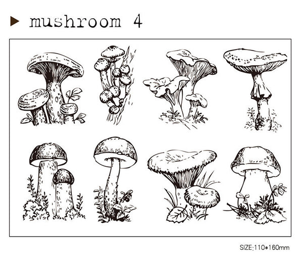 Butterflies and Mushrooms Acrylic Stamp Set