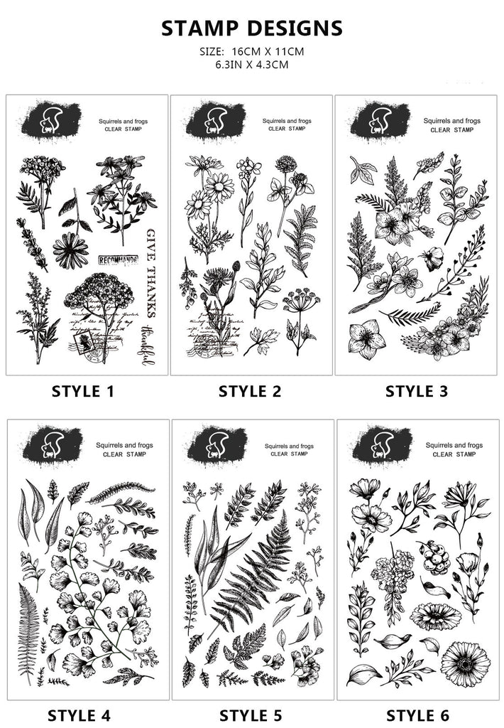 Assorted Flower Acrylic Stamp Sheet