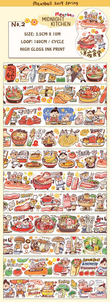 Meatball Washi Tape: Midnight Kitchen