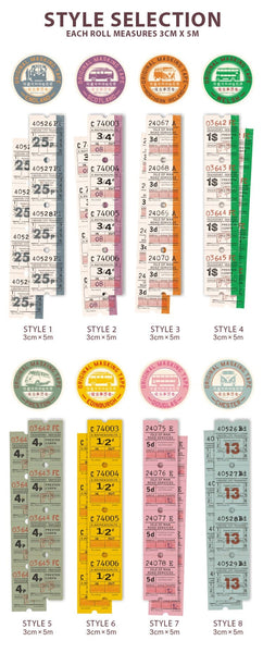 Transit Ticket Stubs Washi Tape