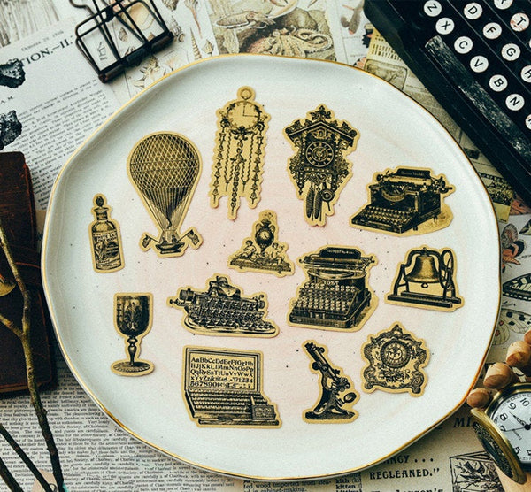 Vintage Objects Kraft Stickers Pack