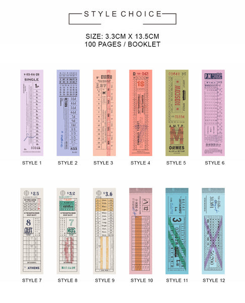 Vintage Tickets Paper Pad B