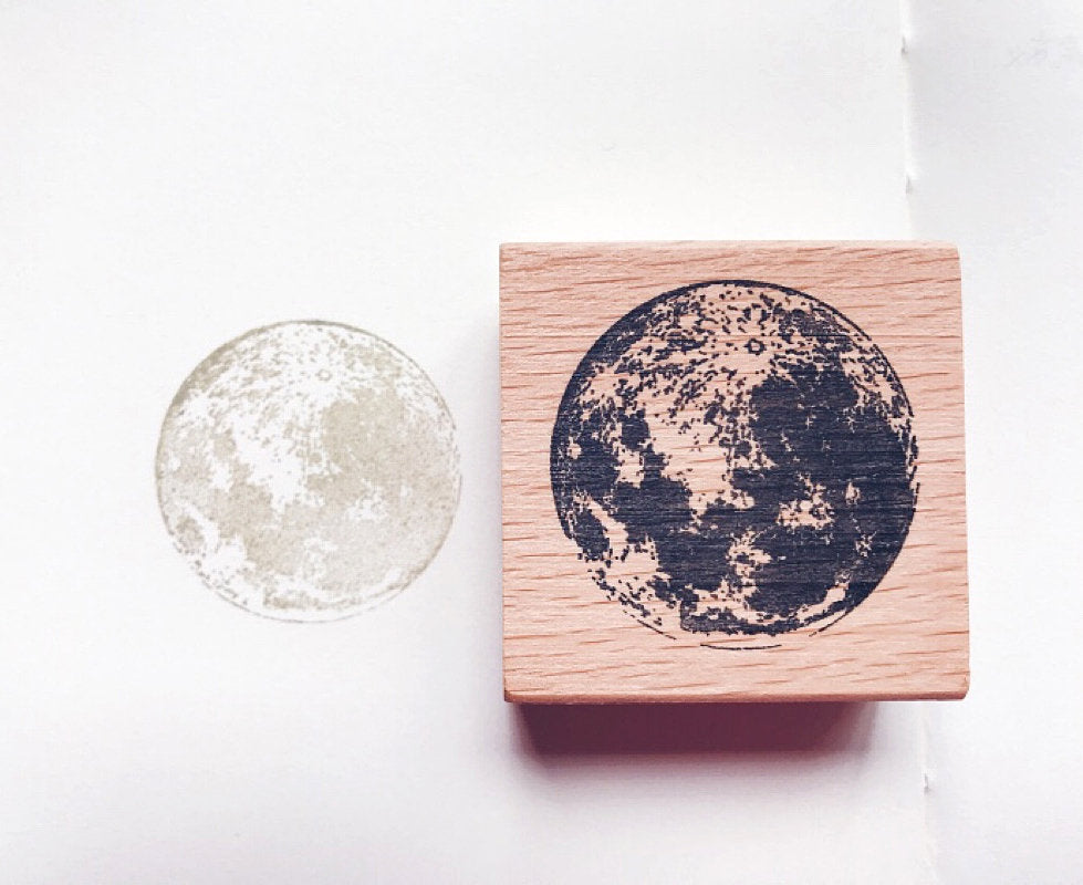 Moon Wooden Stamp