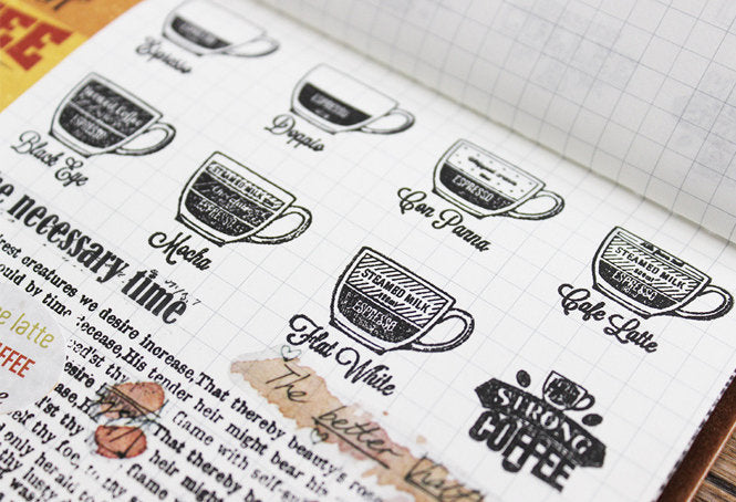 Coffee Drinks Acrylic Stamp Set