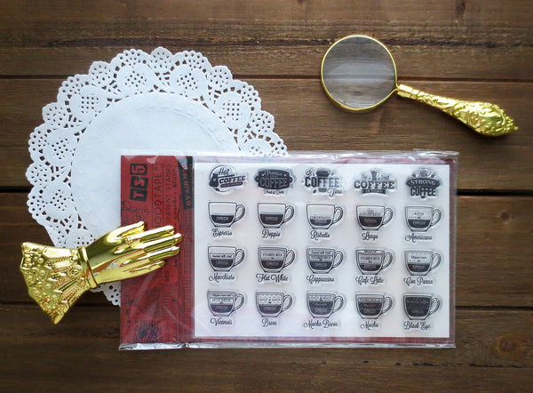 Coffee Drinks Acrylic Stamp Set