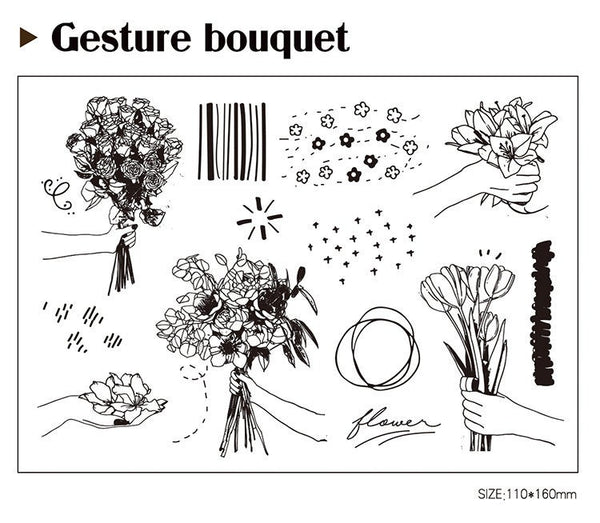 Flower Bouquet Acrylic Stamp Set