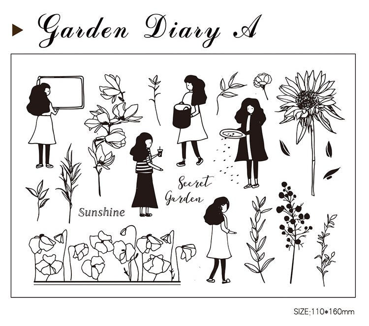 Garden Diary Acrylic Stamp Set